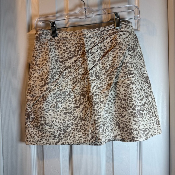 Free People Dresses & Skirts - Free People Fake Out Leopard Print Faux Leather Wrap Mini Skirt